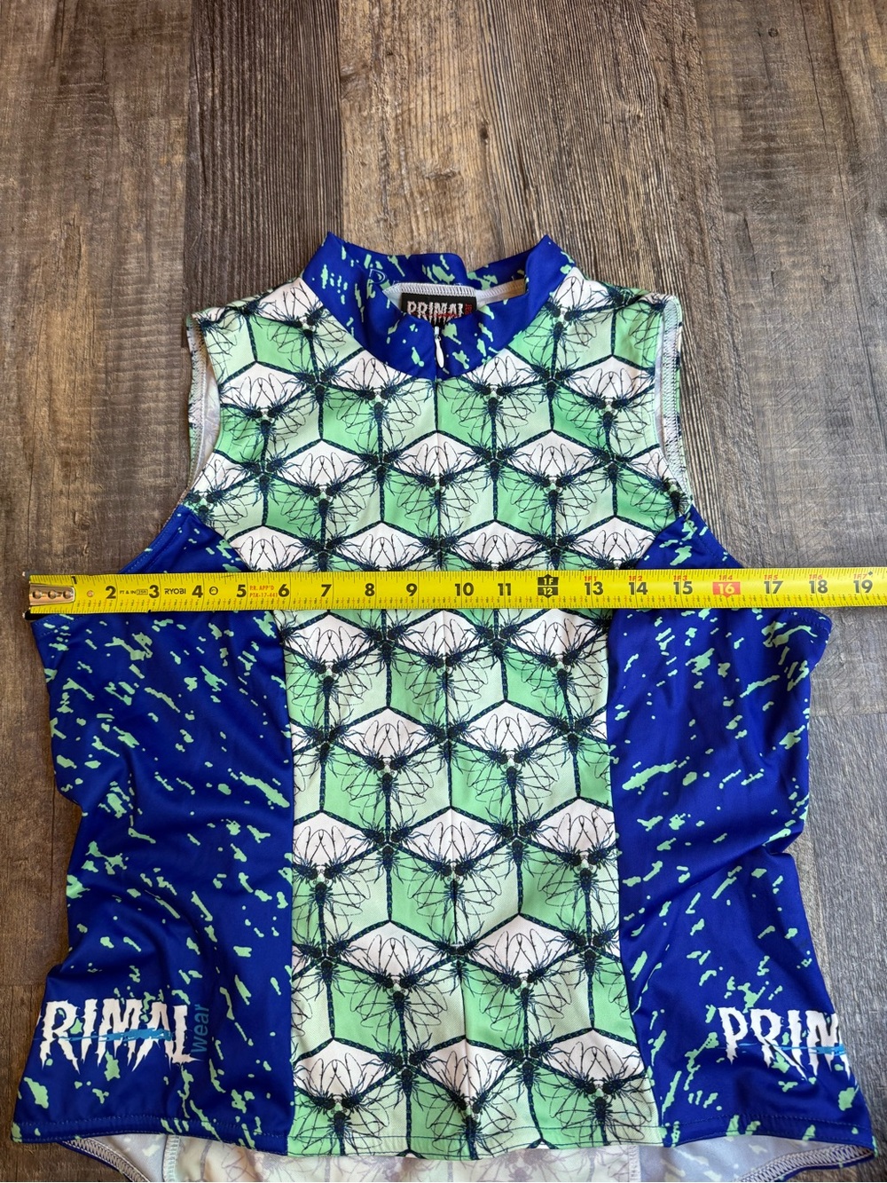 Primal Women’s Cycling Jersey Sleeveless Dragonfly Size Medium M Green Blue - Picture 4 of 6